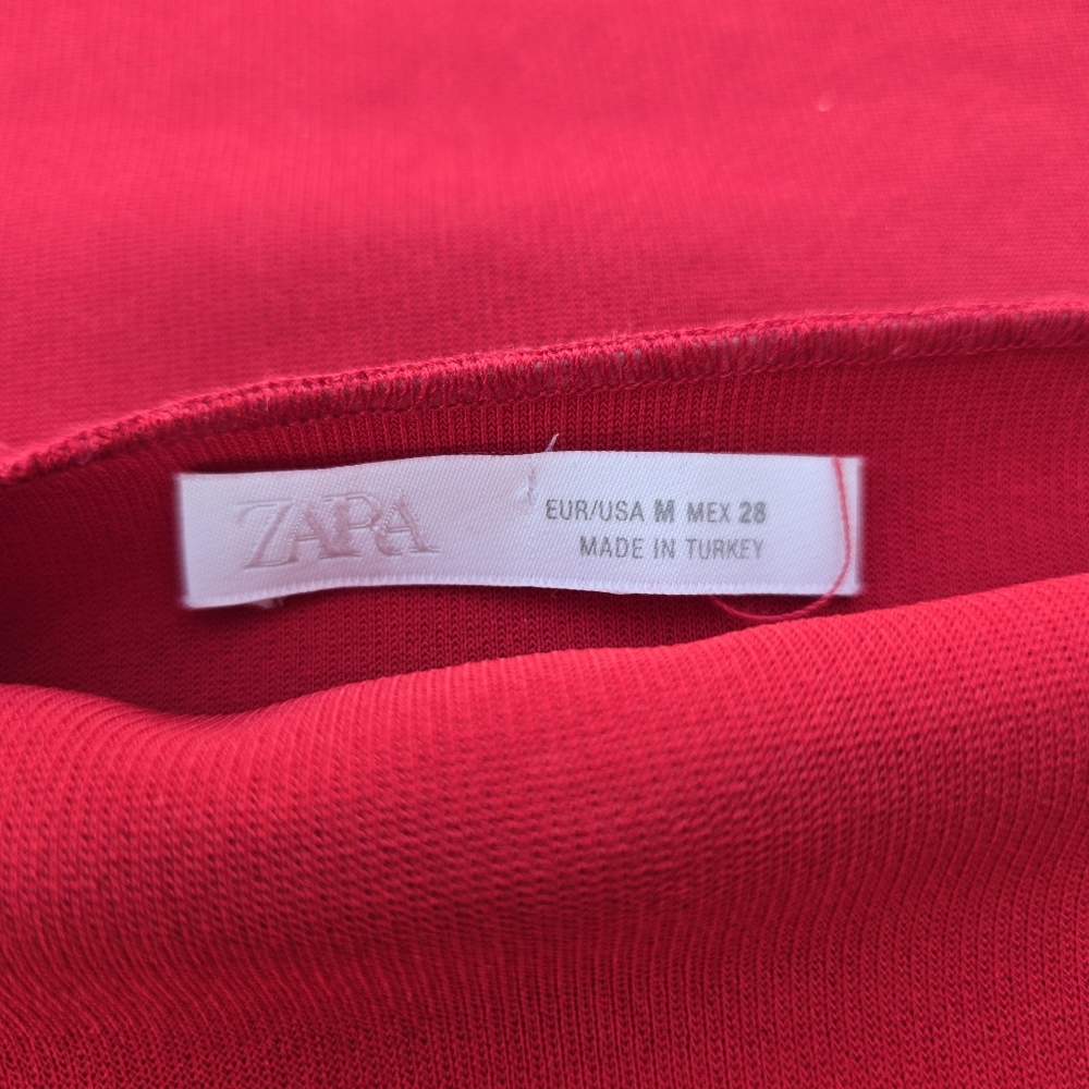 Zara Two Piece Red Bodycon Set | Strappy Bodysuit + Pencil Skirt - Picture 15 of 16